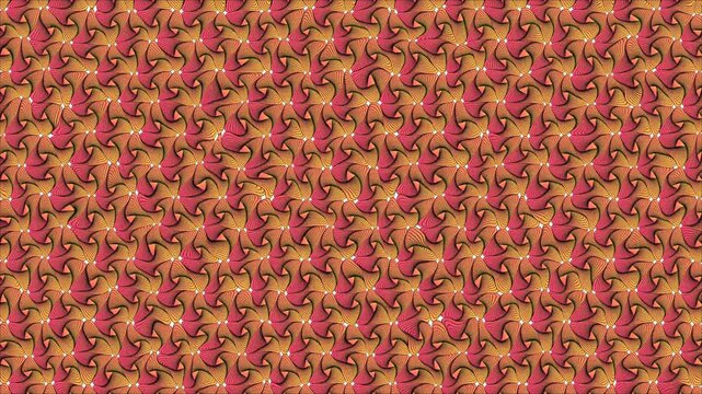 Seamless abstract geometric optical pattern with sunset colors