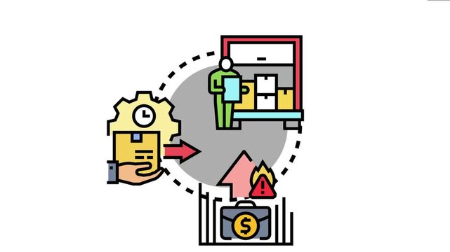 Operational control service concept representing an efficient management system for logistics processes. Monitoring inventory. Ensuring timely delivery