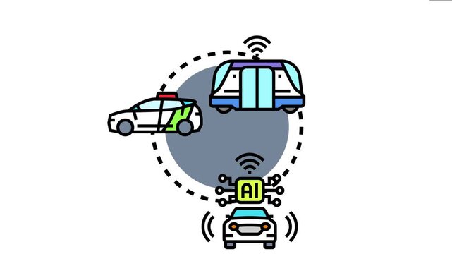 Open transportation services framework the integration of various smart vehicles like autonomous cars, ride sharing taxis, and public transport within a connected, intelligent system