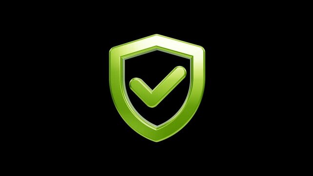 Shiny silver verified badge emblem with checkmark on black background