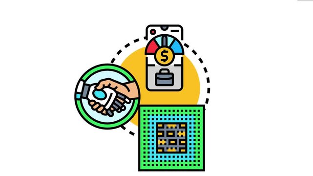 Open maas ai model concept combining artificial intelligence processing, collaborative human and robot interaction, and digital financial services via a mobile application