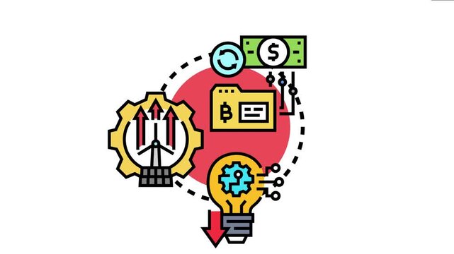 Open innovation reversal concept business strategy, where intellectual property transformation, financial outflow, and internal development form a continuous cycle