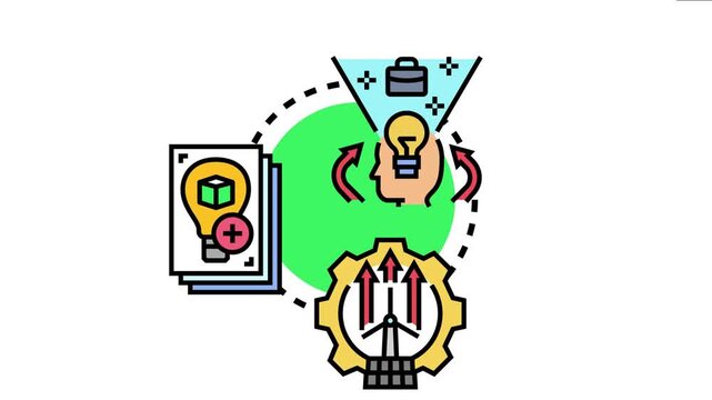 Open innovation concept the process of gathering external ideas, developing new creative solutions, and implementing them for business growth and market advantage