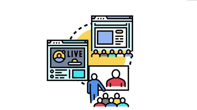 Connecting multiple users through digital platforms, facilitating remote meetings, webinars, and live streaming for virtual collaboration and distant learning