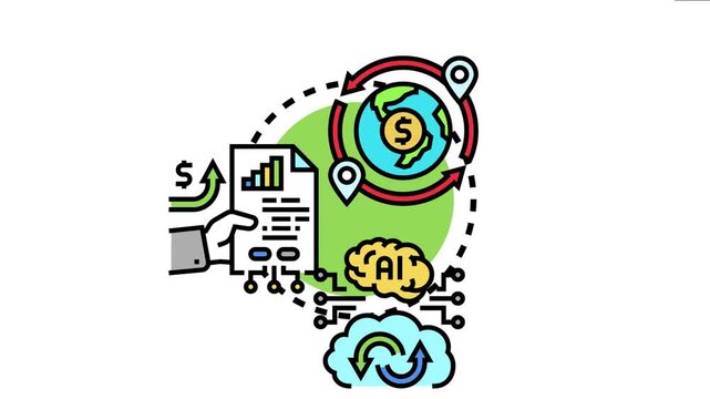 Online trading platform ecosystem integrates financial data, artificial intelligence, and cloud technology, facilitating global investments and market analysis for economic growth
