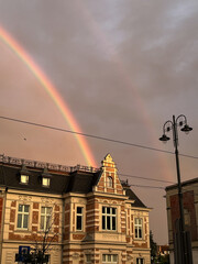Obraz premium rainbow over city