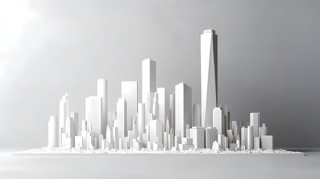 3D Rendered Cityscape Model