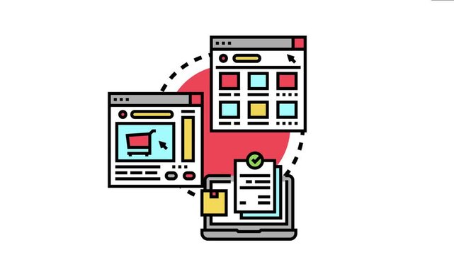 Online marketplace platforms connect vendors and customers through digital services, facilitating global e commerce and streamlining shopping processes with website interfaces and laptop management