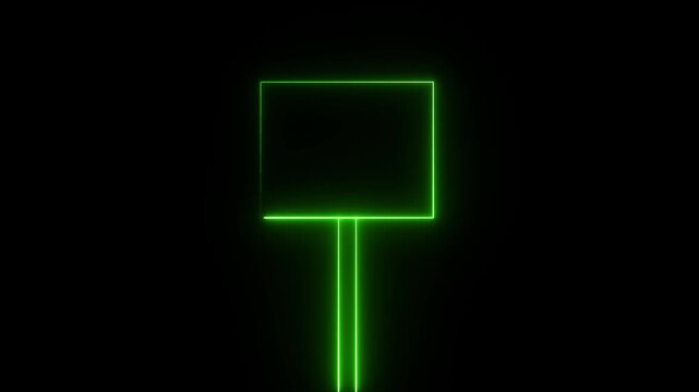 A glowing neon green graphic of a hammer candlestick pattern against a dark background.