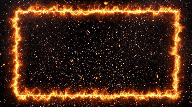 Energetic Glowing Rectangles Forming Against Dark Sparkle Background with Cinematic Motion