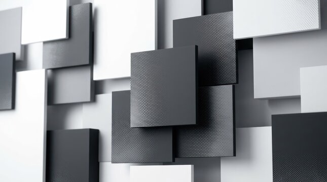 Abstract Geometric Composition of Overlapping Squares and Rectangles.