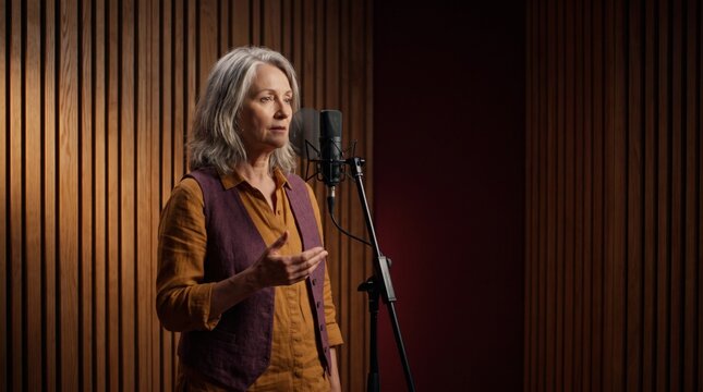 Mature narrator performs an emotional chapter scene