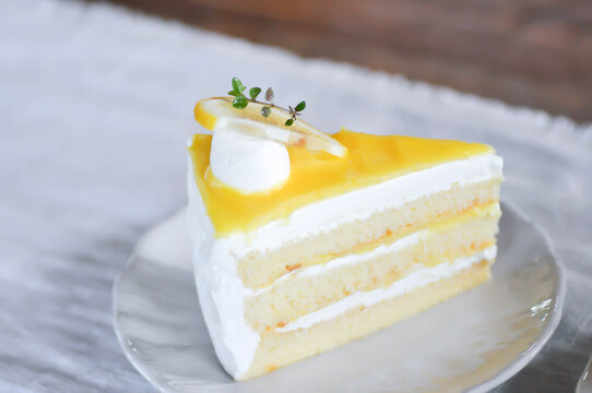 lemon cake or lemon cheese cake or layer cake with lemon topping