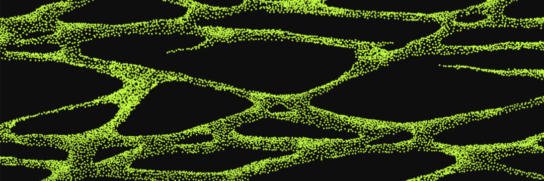 Y2k neo-tribal acid green graphic background. Trendy cyber sigilism tattoo shape. Stipple textured overlay. Vector design template.