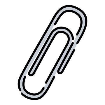 Paper clip vector illustration icon isolated on transparent background