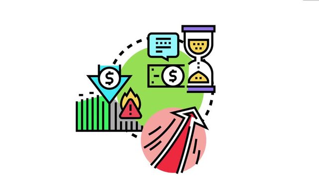Analyzing continuous financial returns, income, and business investments over time, balancing profitability with potential financial risks