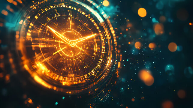 Golden Hourglass Time's Passage