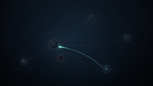 DNS Lookup Data Packets Traveling Between Servers Network Diagram Seamless Loop