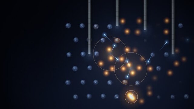 Nuclear Fission Chain Reaction Neutron Cascade In Reactor Core Seamless Loop