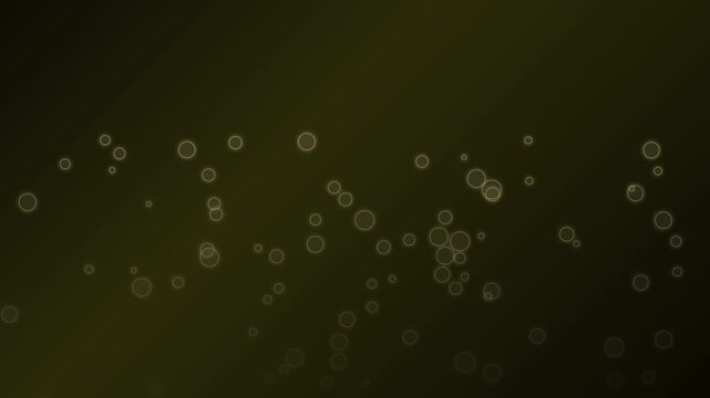 Floating Gold Circles Abstract Motion Background