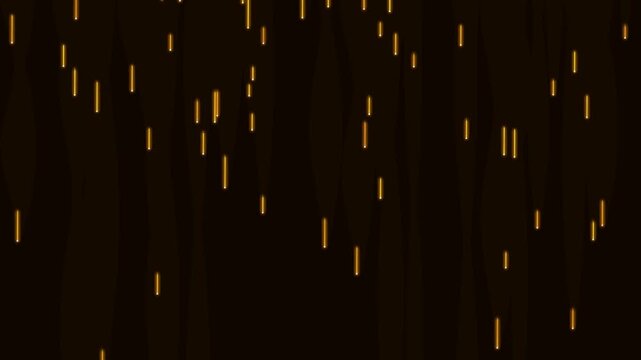 Abstract Motion Background Featuring Golden Falling Light Streaks