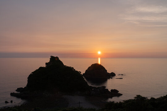 妙見浦の夕陽
