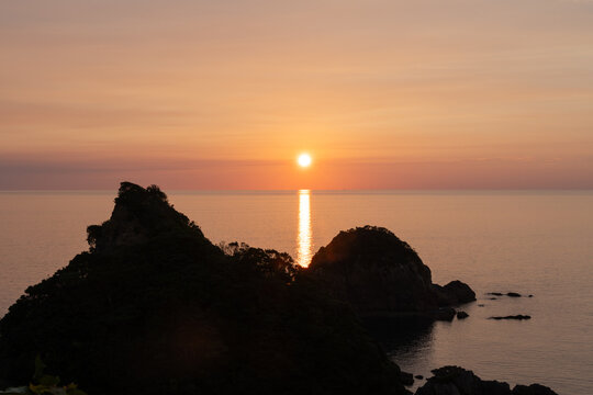 妙見浦の夕陽