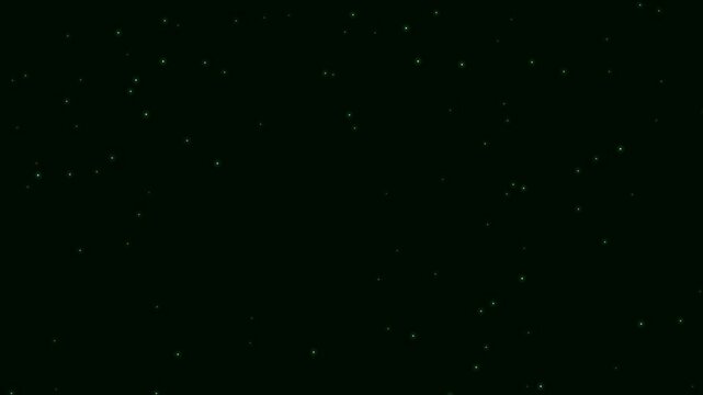 Floating Glowing Green Dust Particles Background