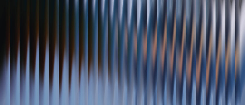 Vertical blue and grey metallic ribbed texture with soft gradient light reflections