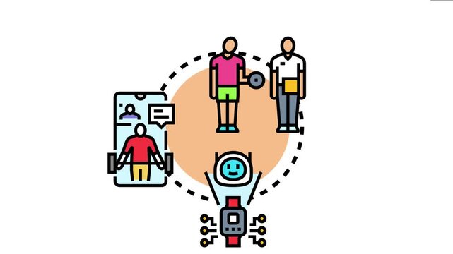 Fitness coach providing personal training and online support, helping individuals achieve their wellness goals through custom exercise plans and smart device tracking