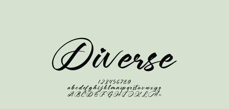 signature Font Calligraphy Logotype Script Brush Font Type Font lettering handwritten. Minimal modern urban fonts for logo, brand etc. Typography typeface uppercase lowercase and number. vector