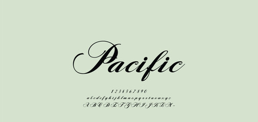 Beauty Luxury font alphabet logo. Typography beautiful fashion elegant classic letters serif italic fonts decorative wedding vintage blossom logos. vector illustration © Hashir