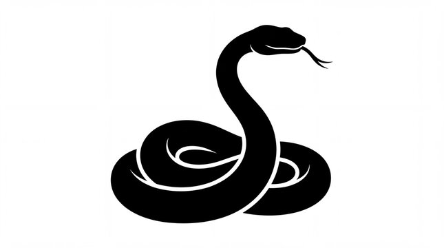 Black snake silhouette graphic vector symbol design isolated on white background