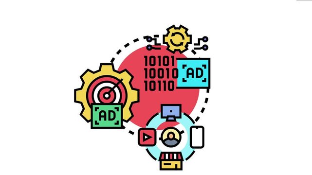 Customers receiving targeted advertisements and marketing messages through various digital touchpoints, integrating online and offline experiences for consistent engagement