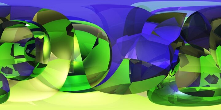 HDRI, environment map , Round panorama, spherical panorama, equidistant projection, panorama 360, Multicube, abstract background, Lines background, 3d rendering
