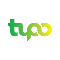 Fototapeta premium Abstract Green and Yellow Gradient Wordmark Logo – Modern Minimalist Typography Branding Design