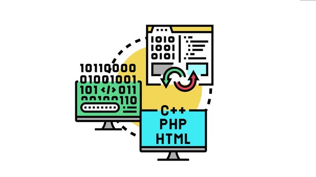 Software programming language development is a complex and abstract process involving various codes. Binary data. And modern languages displayed on computer screens