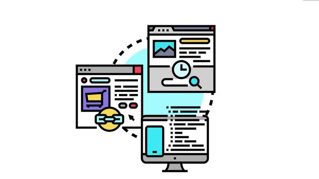 Offline capable web applications concept representing a seamless user experience across multiple devices and browser interfaces