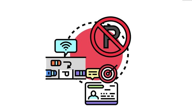 Official parking authorization permit concept a system for granting and managing vehicle access in designated areas with a digital identification document