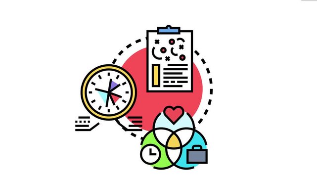 Office timesheet management concept workflow organization, strategic planning, productivity, work life balance, and effective payroll tracking for business administration