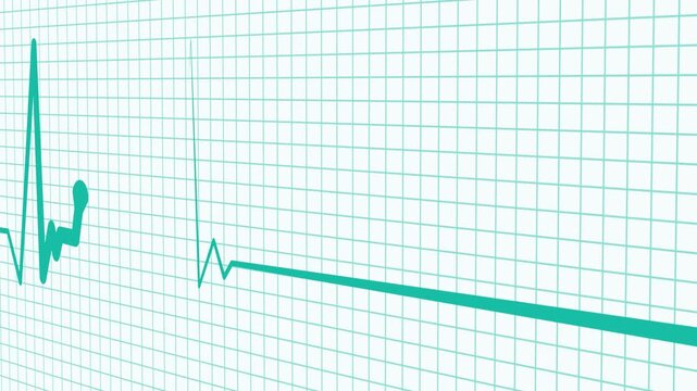 Modern Healthcare ECG Animation with Cardiac Monitoring Line