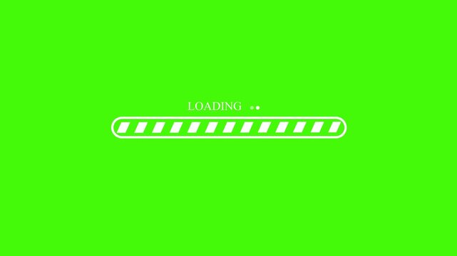 User Interface Loading Bar Animation with Dynamic Waiting Progress Effect