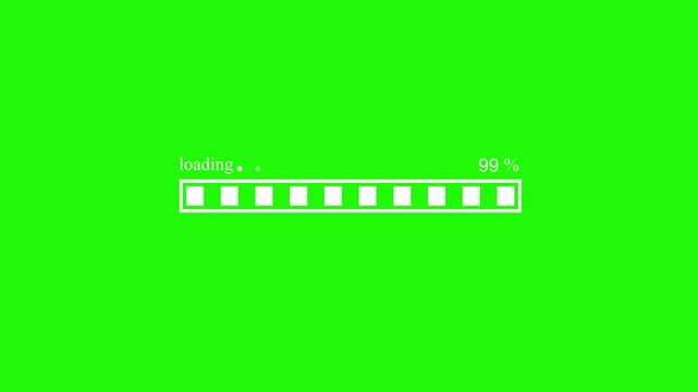 Animated Waiting Status Bar with Smooth Progress Loading Visualization