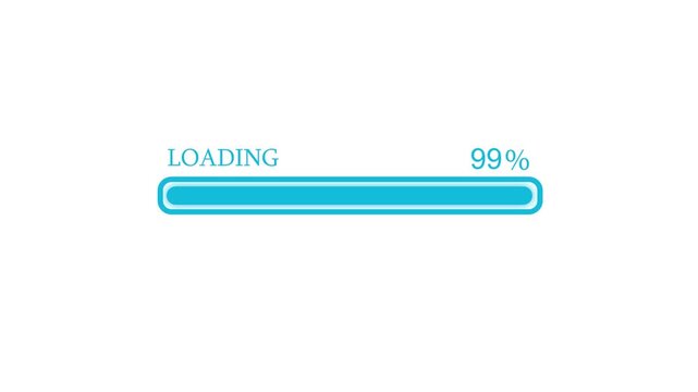 Looping Loading Bar Animation with Waiting Process and Completion Effect