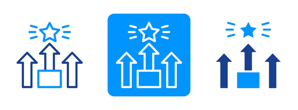 Competitive Advantage Icon In Dual Tone Style