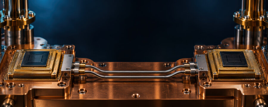 Modular Superconducting Quantum Processors Connected by Cryogenic Interconnect, Ultra Wide Banner