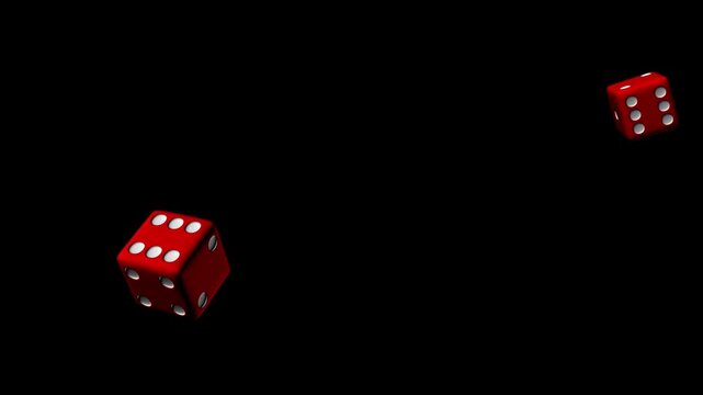 3d red casino dice rolling lucky double six 3 different rolls pack