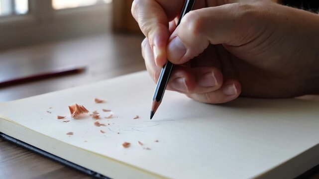 POV Hand Sketching Notebook Pencil iPhone Style