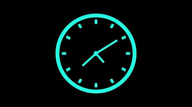 Professional Analog Clock Animation for Business Productivity and Timing Concepts