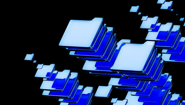 3D distributed folder system for digital archive and cloud data
